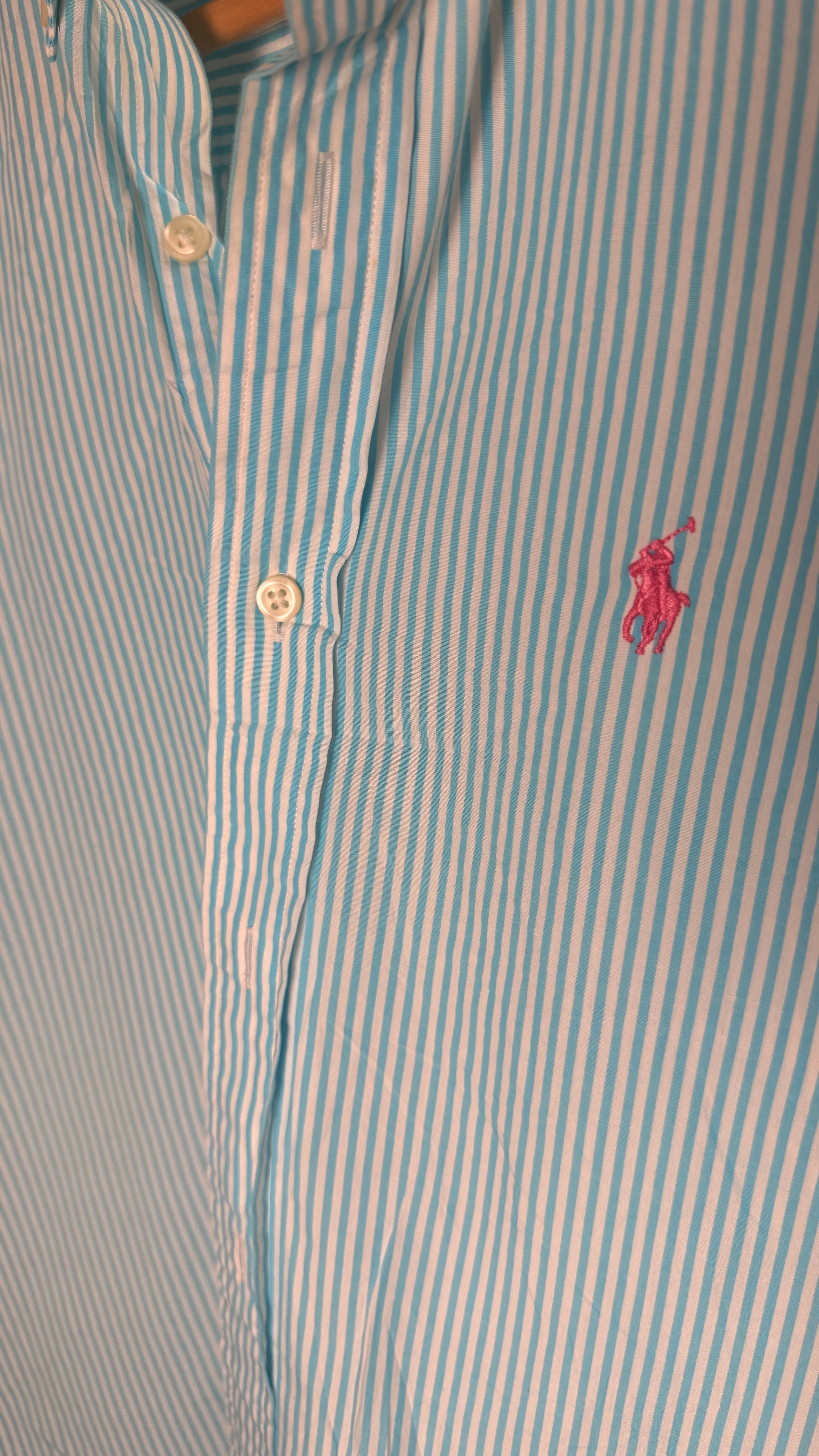 Ralph Lauren Polo Shirt Blue and White Striped
