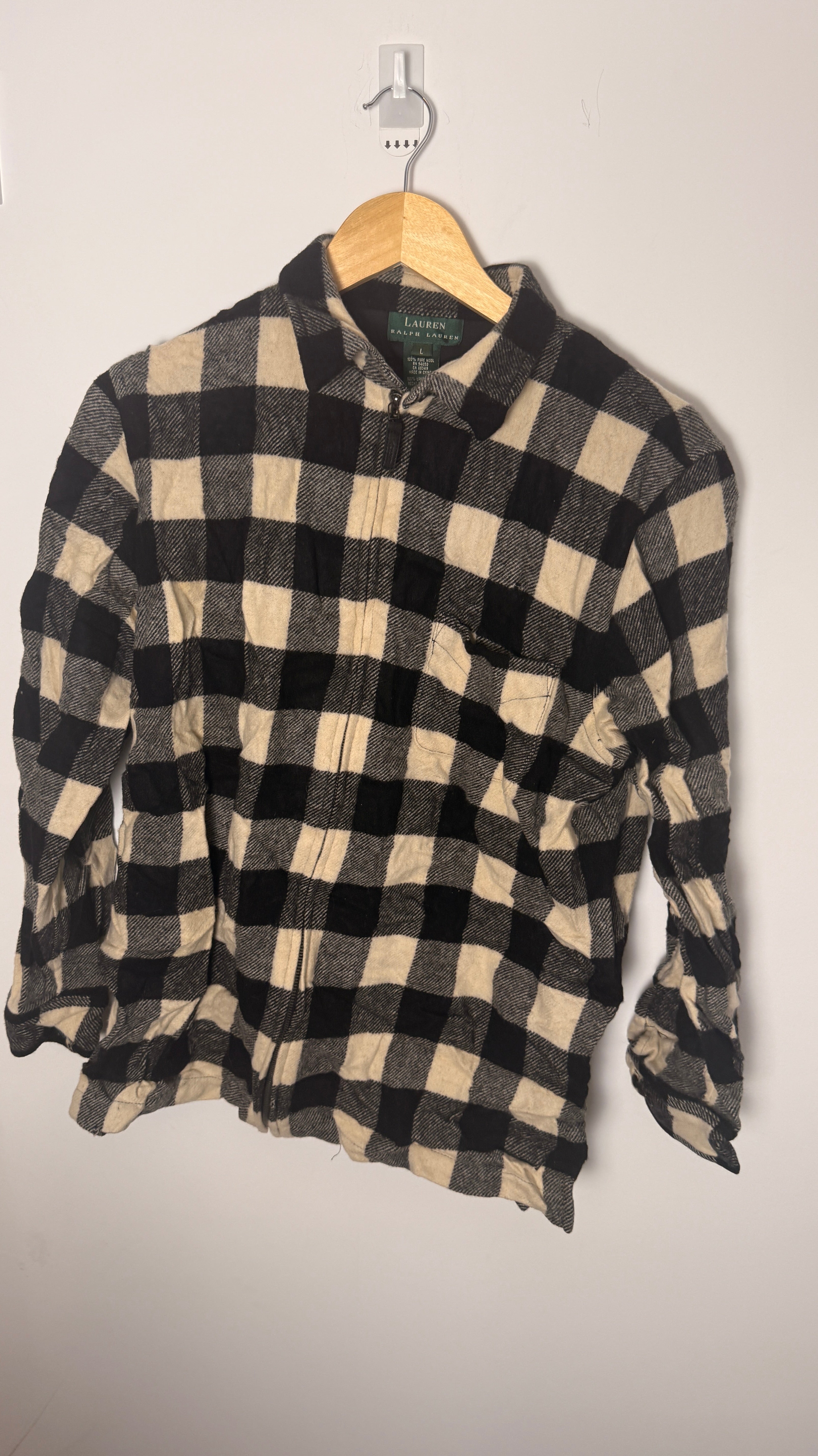 Lauren by Ralph Lauren Checkered 100% Wool Jacket