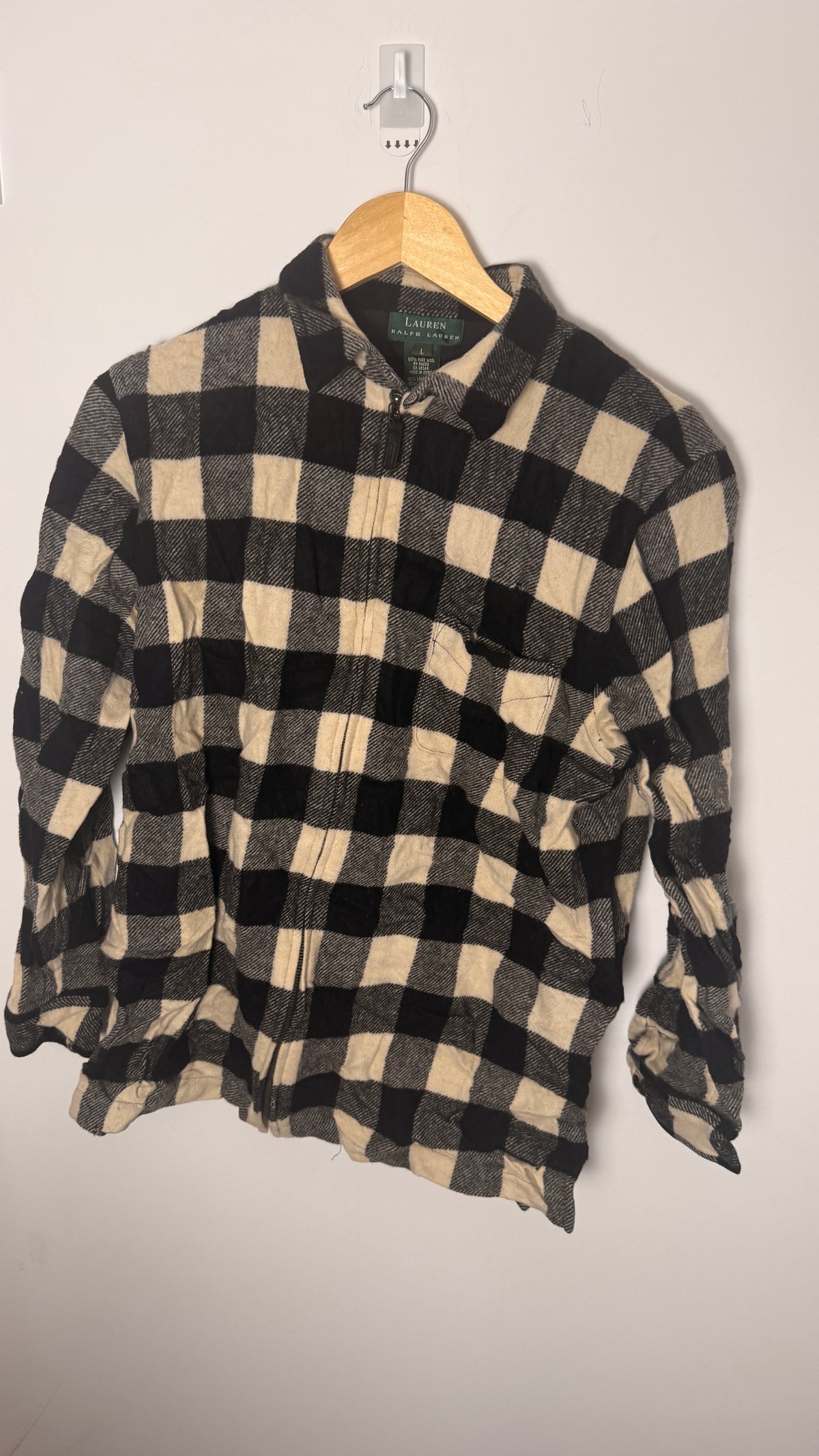 Lauren by Ralph Lauren Checkered 100% Wool Jacket