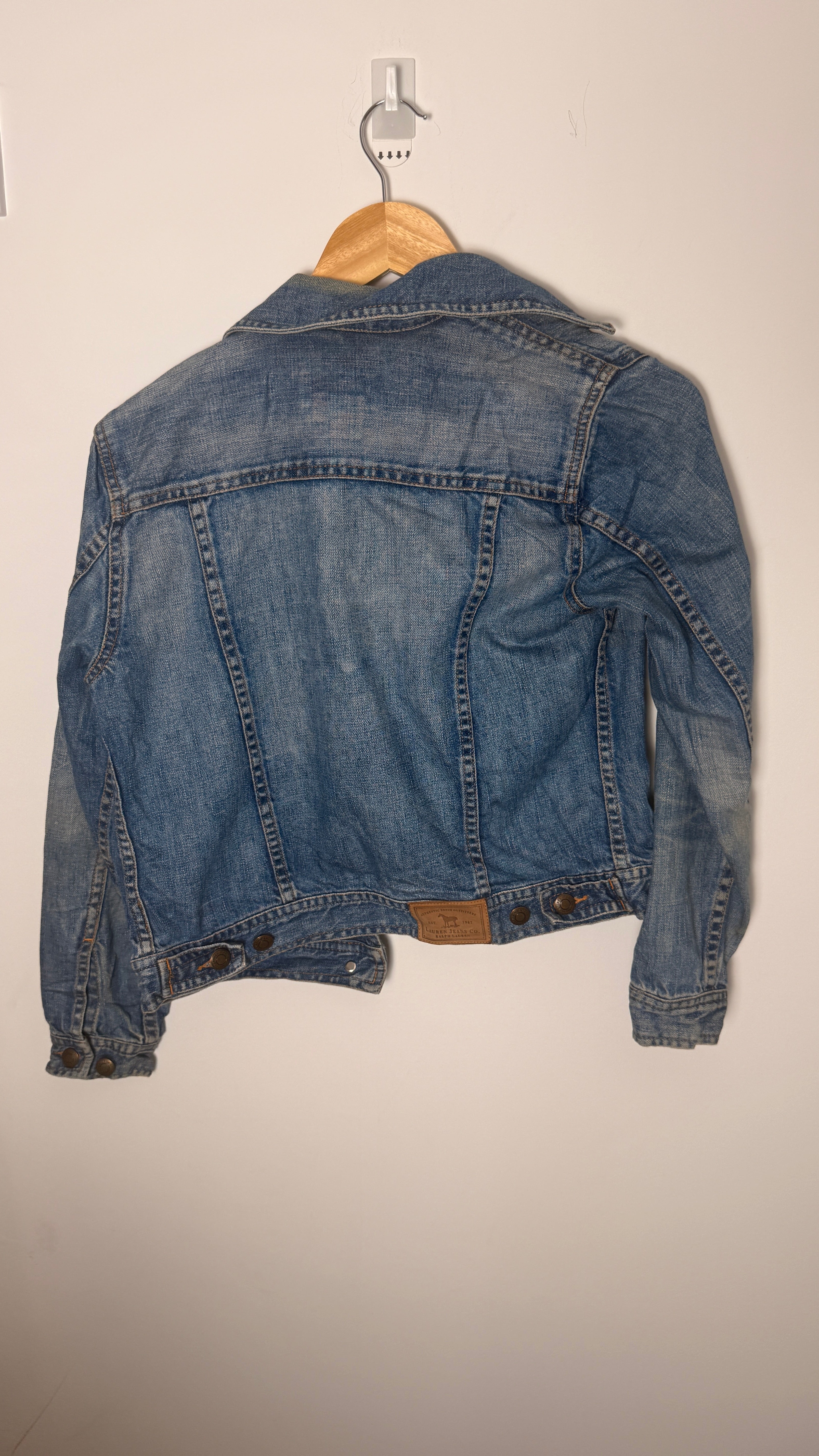 Lauren by Ralph Lauren Blue Denim Jacket with Bedazzled Belt