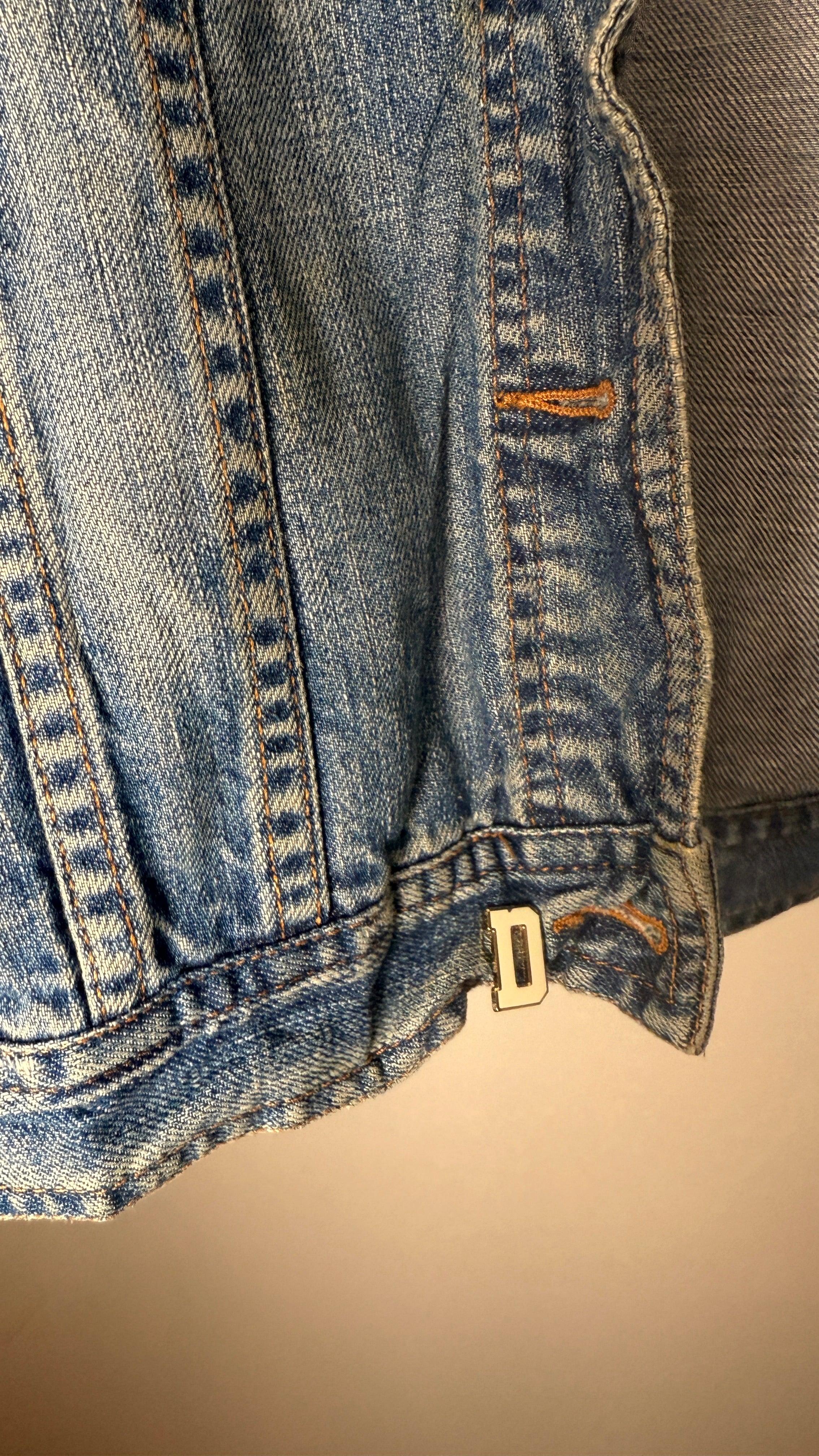 Lauren by Ralph Lauren Blue Denim Jacket with Bedazzled Belt