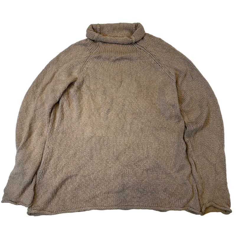L.L.Bean Beige Roll Neck Knit Sweater