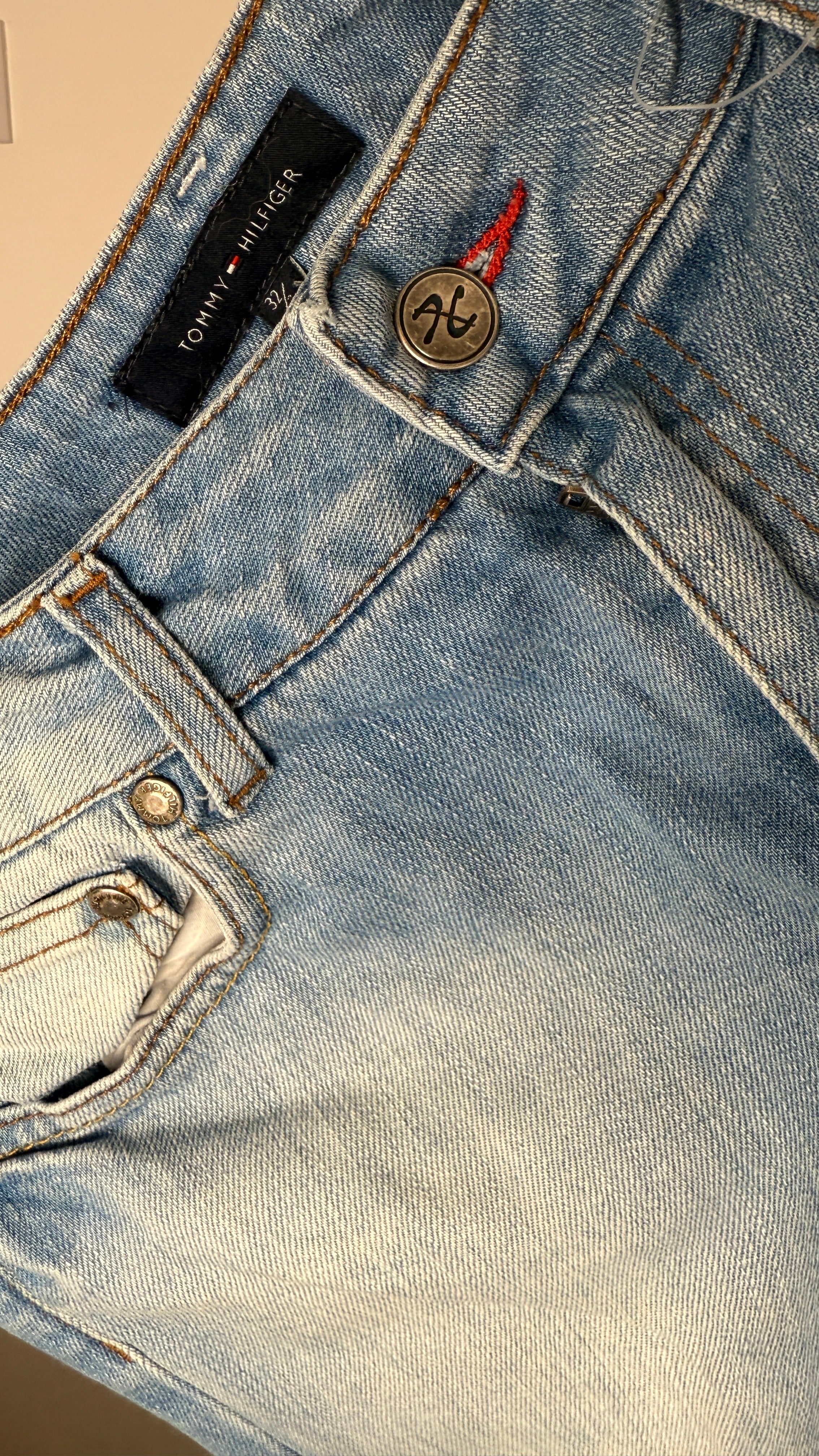 Tommy Hilfiger Light Blue Regular Fit Jeans