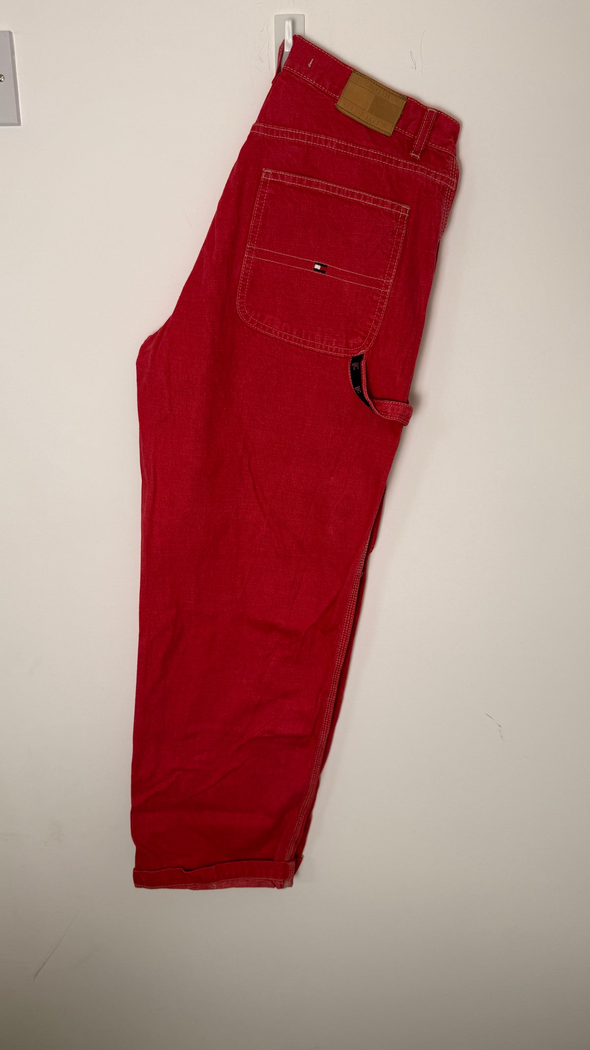 Tommy Hilfiger Red Vintage Jeans with Belt Pocket