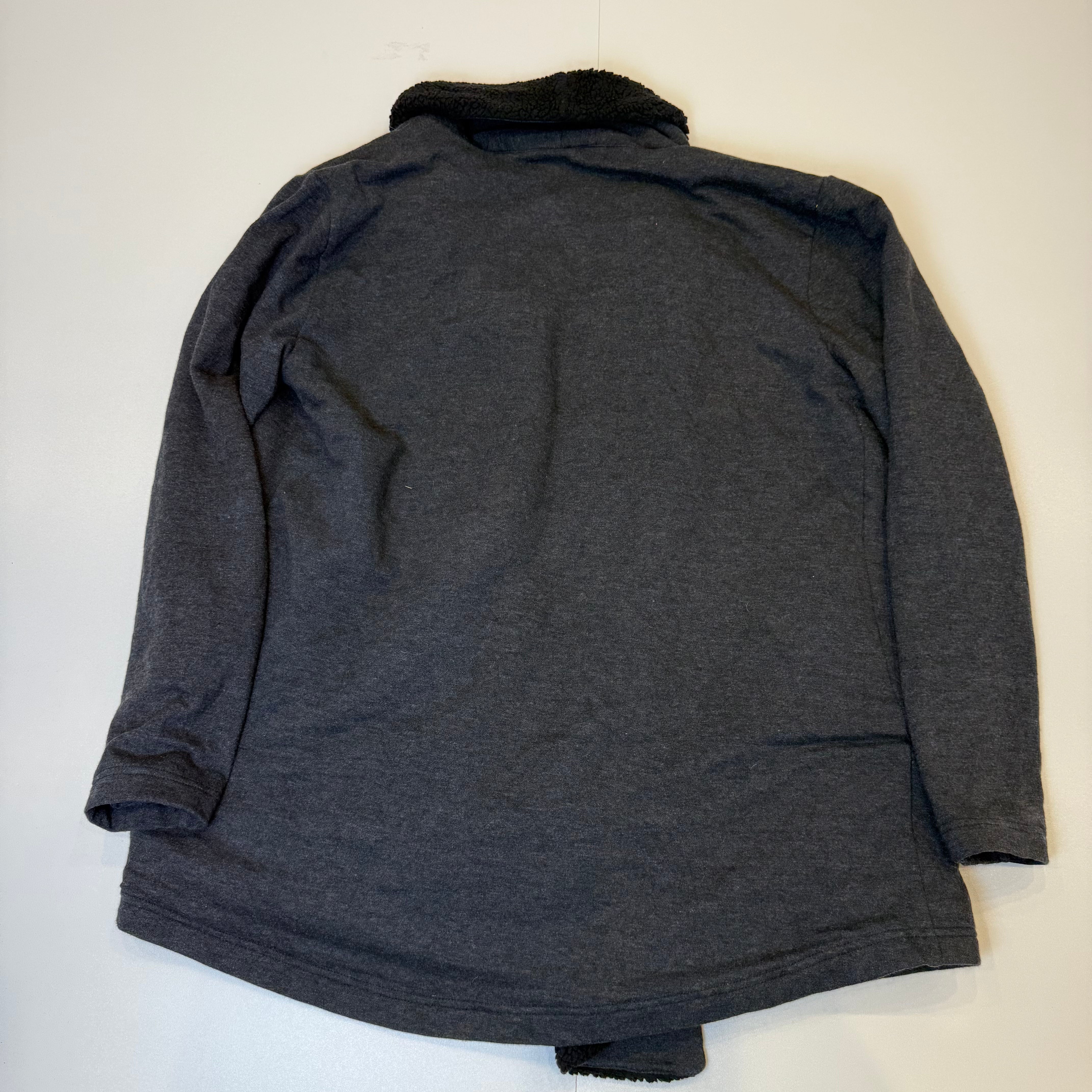 Eddie Bauer Grey Sherpa Lined Cardigan