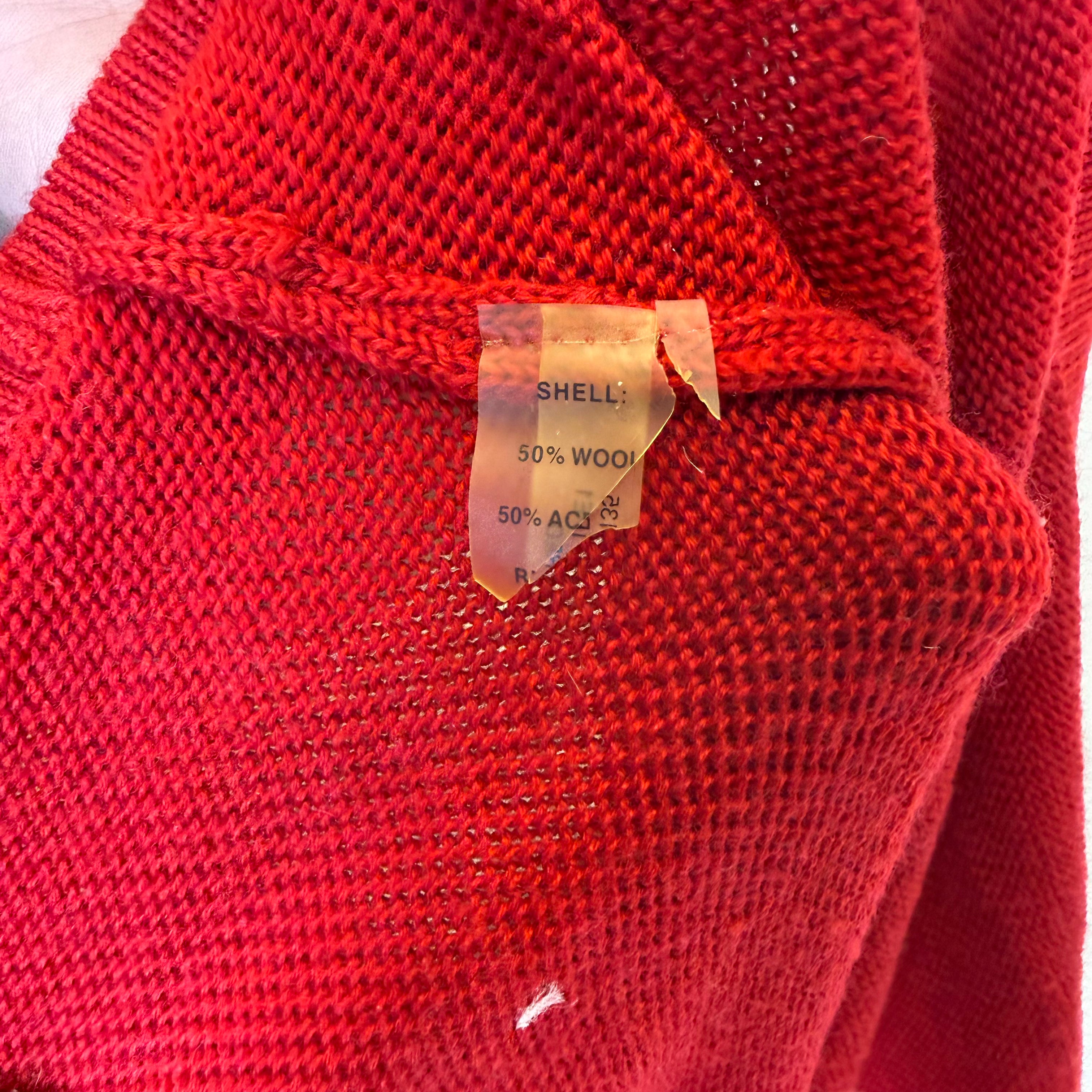 Calvin Klein Knit Roll Neck Dress – Red