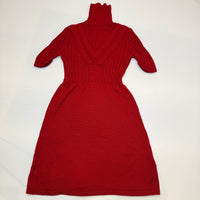 Calvin Klein Knit Roll Neck Dress – Red