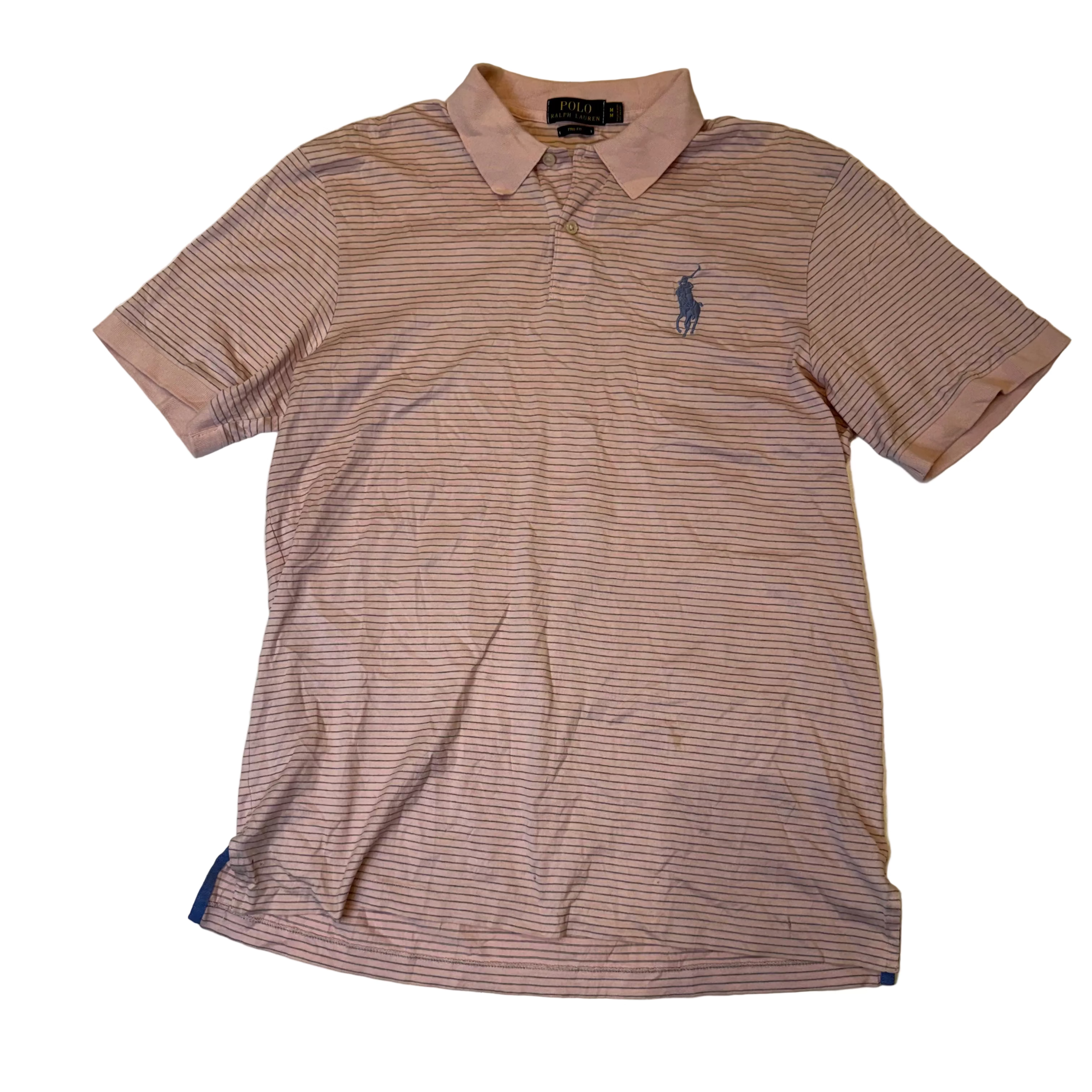 Polo Ralph Lauren Pink Striped Polo Shirt Pro Fit