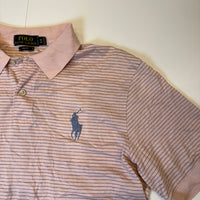 Polo Ralph Lauren Pink Striped Polo Shirt Pro Fit