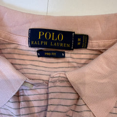 Polo Ralph Lauren Pink Striped Polo Shirt Pro Fit