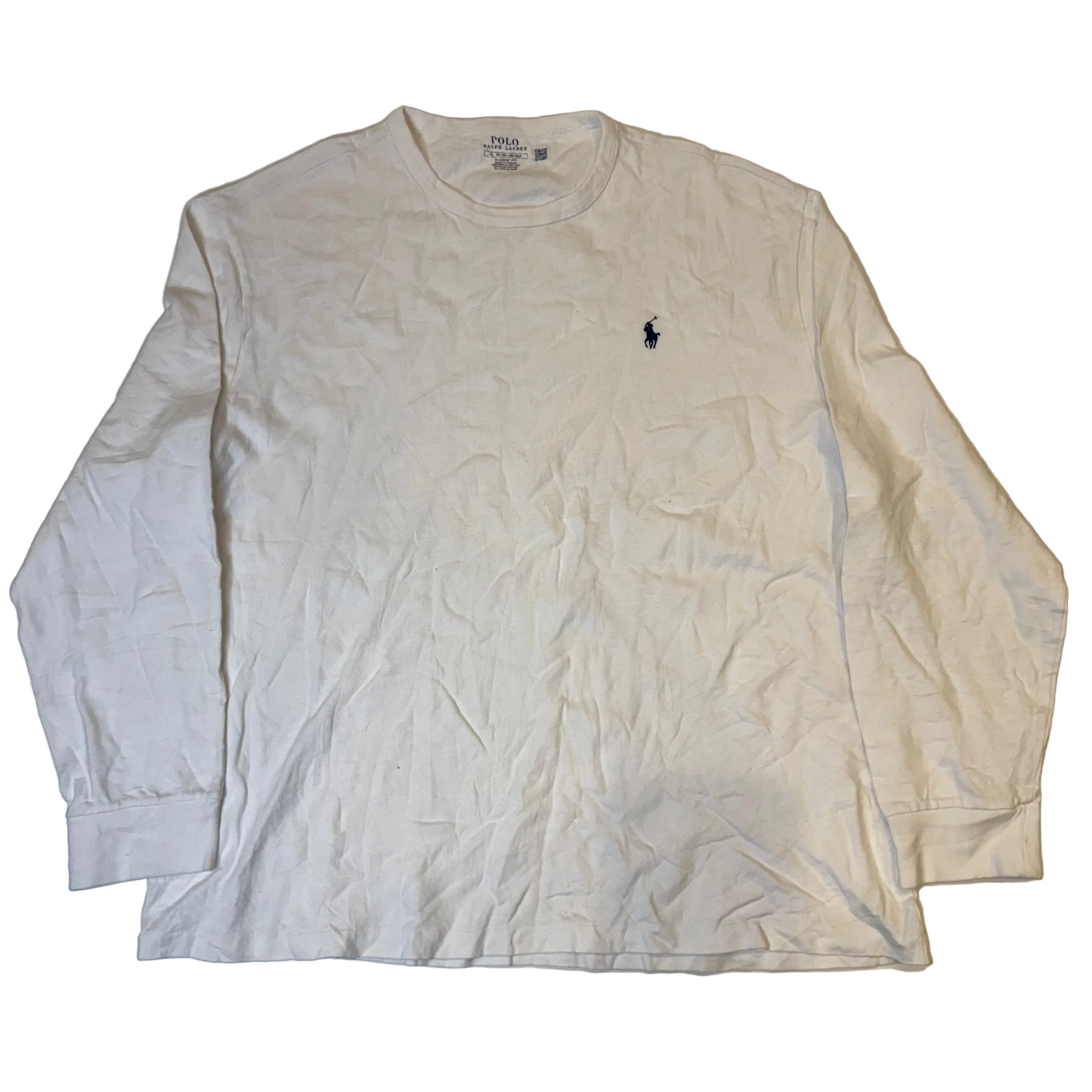 Polo Ralph Lauren White Long Sleeve T-Shirt Classic Fit