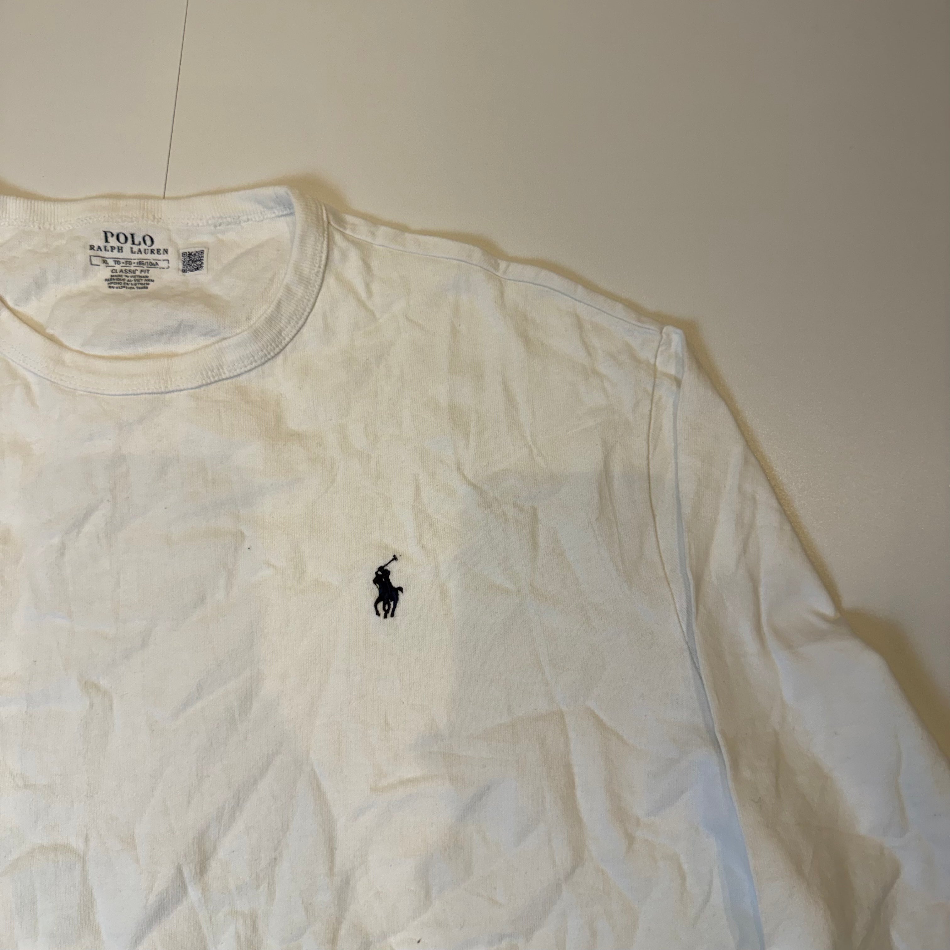 Polo Ralph Lauren White Long Sleeve T-Shirt Classic Fit
