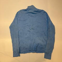 Ralph Lauren Lauren Active Light Blue Zip Knit Sweater