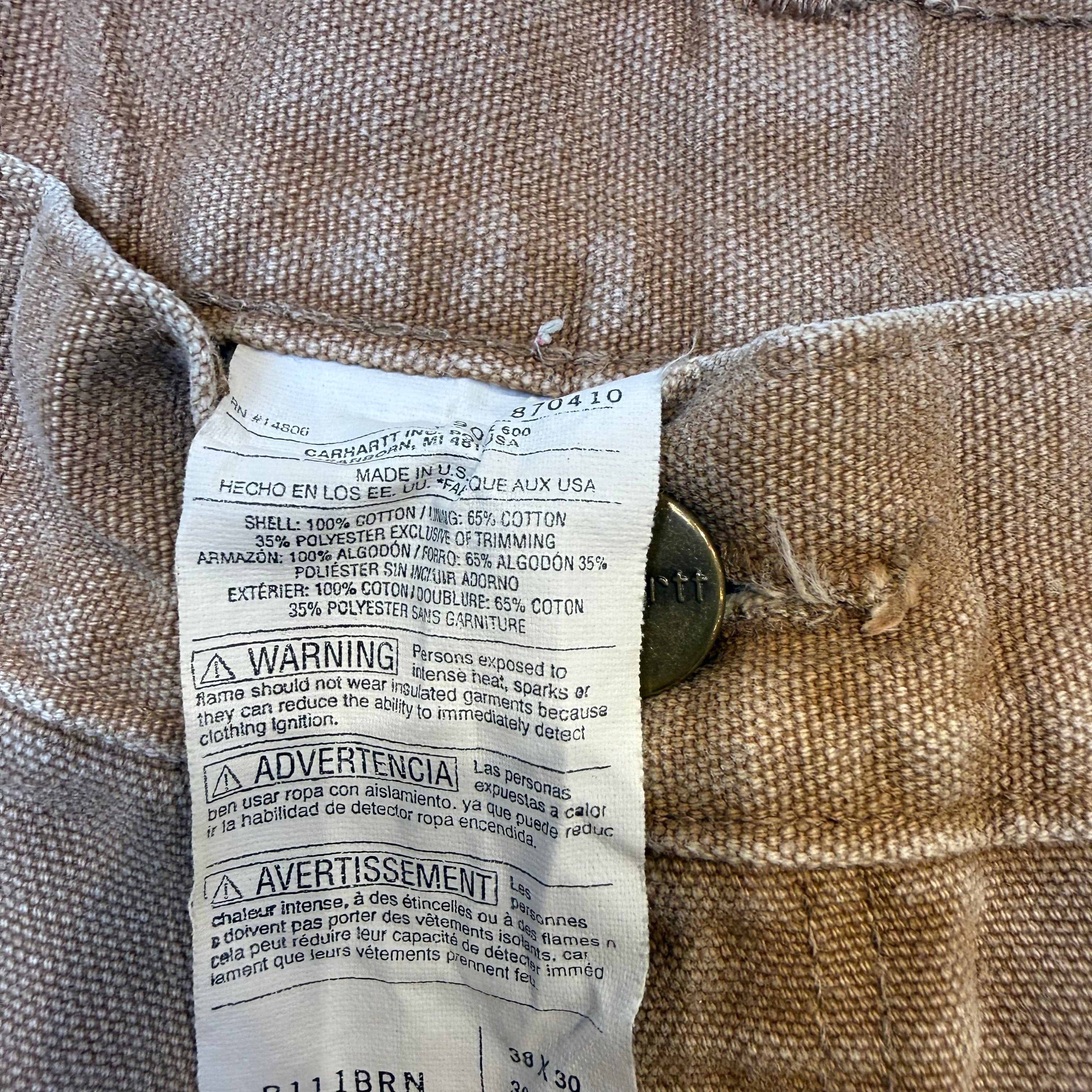 Carhartt Beige Workwear Carpenter Pants