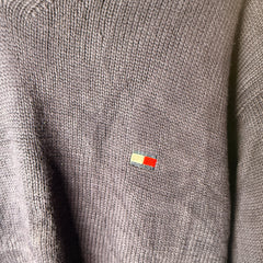 Tommy Hilfiger Vintage Navy Blue V-Neck Jumper