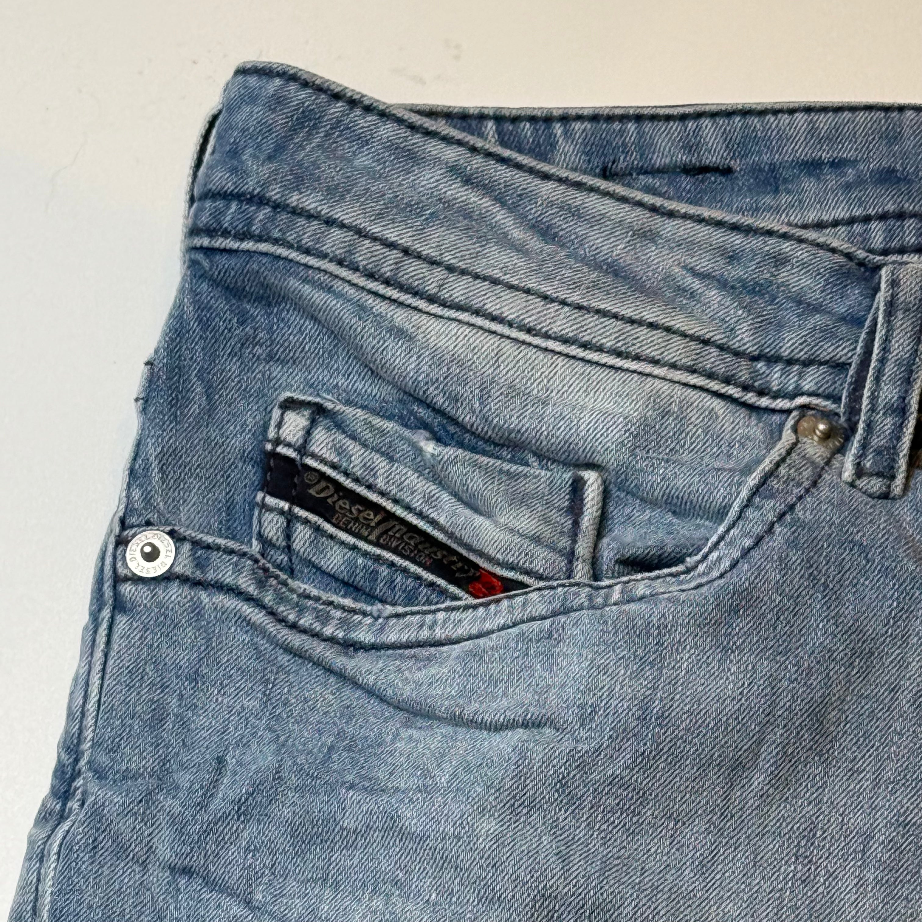 Diesel Buster Light Wash Slim Tapered Jeans