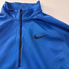 Nike blue Dri-FIT 1/4 zip pullover
