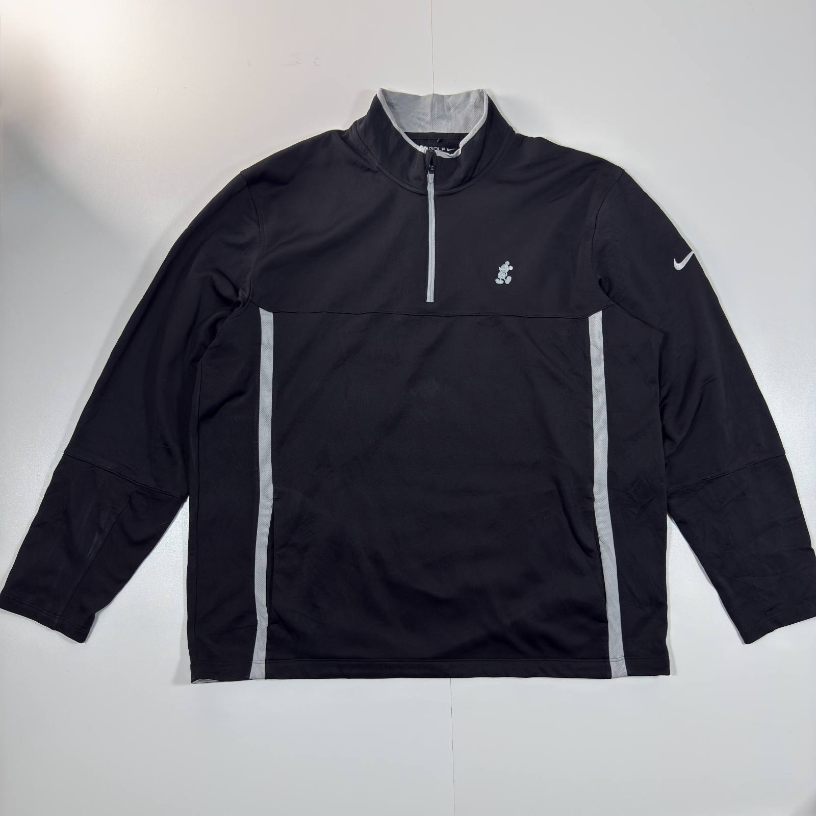 Nike Golf Therma-Fit 1/4 Zip Pullover Sweatshirt Black Mickey XL