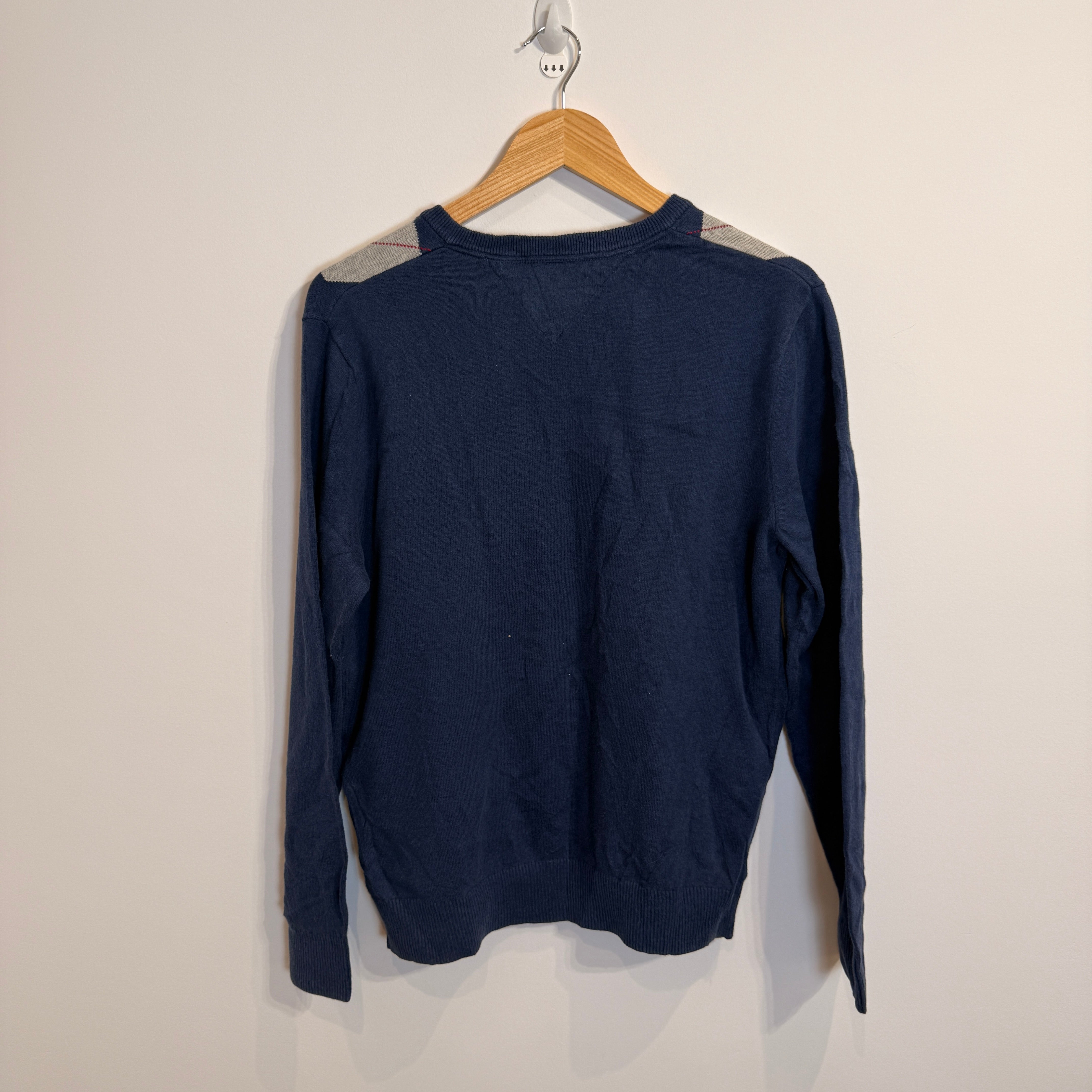 Tommy Hilfiger Blue Checkered Knitwear Jumper