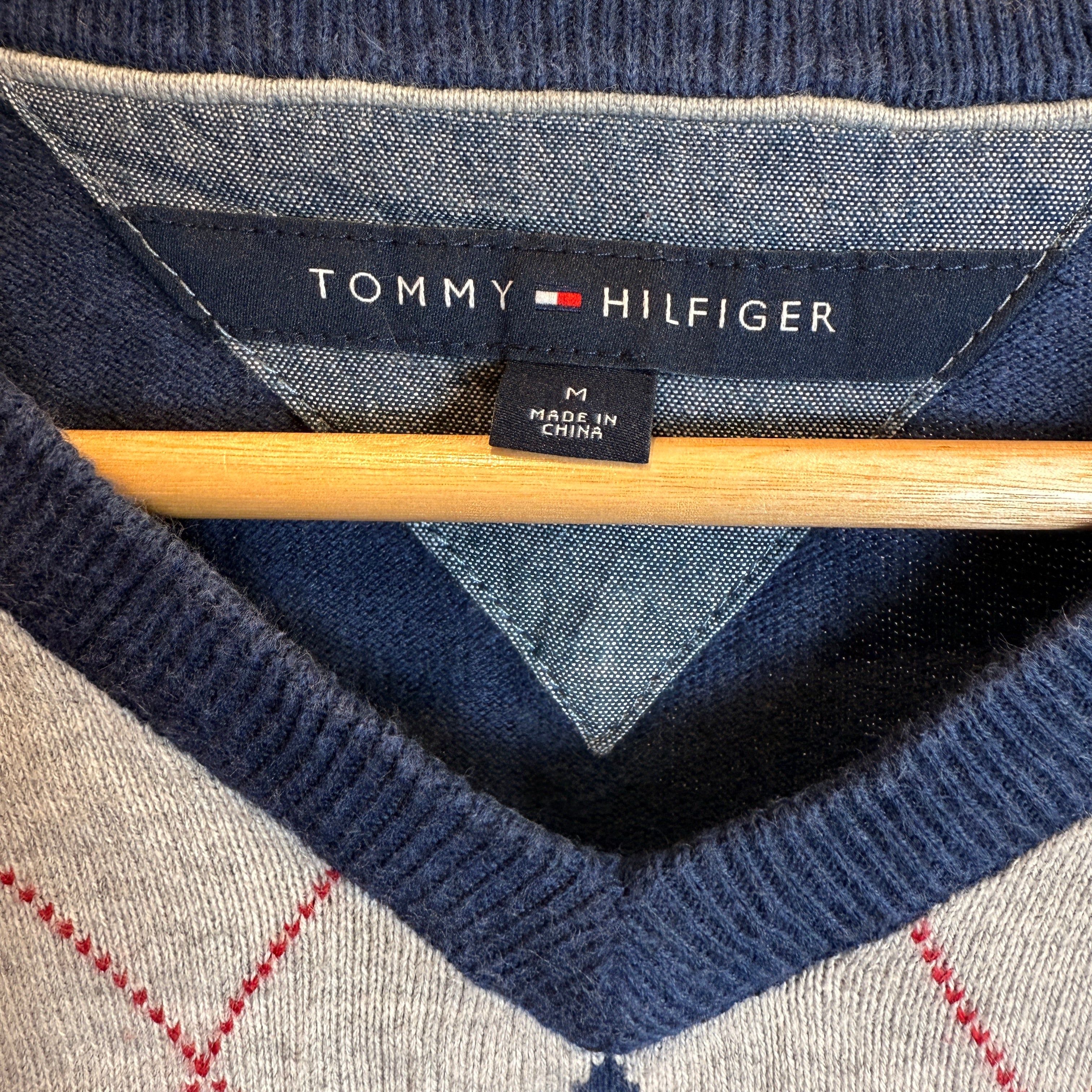 Tommy Hilfiger Blue Checkered Knitwear Jumper