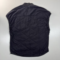 Adidas black quilted sleeveless vest with half zip