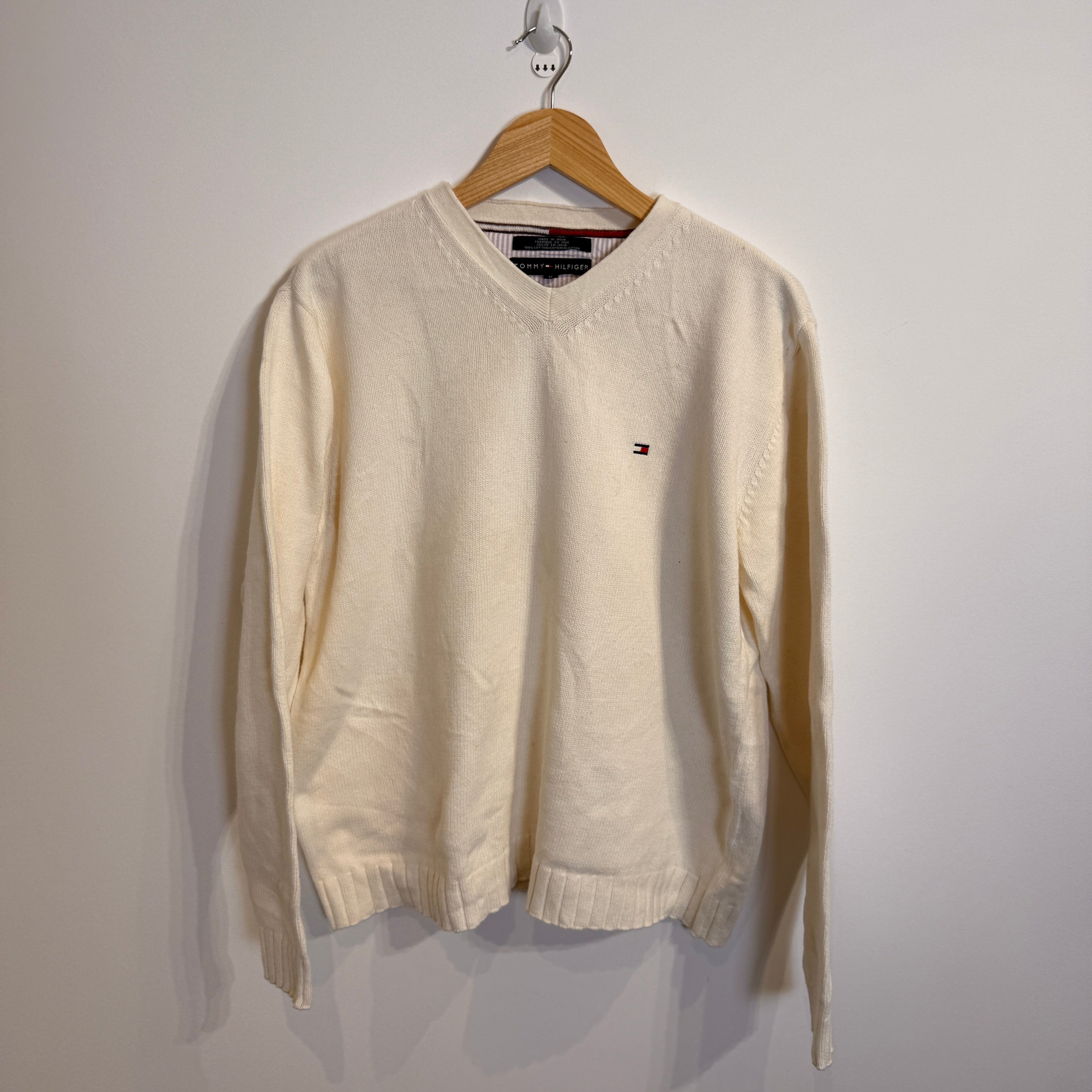 Tommy Hilfiger Cream 100% Cotton Jumper