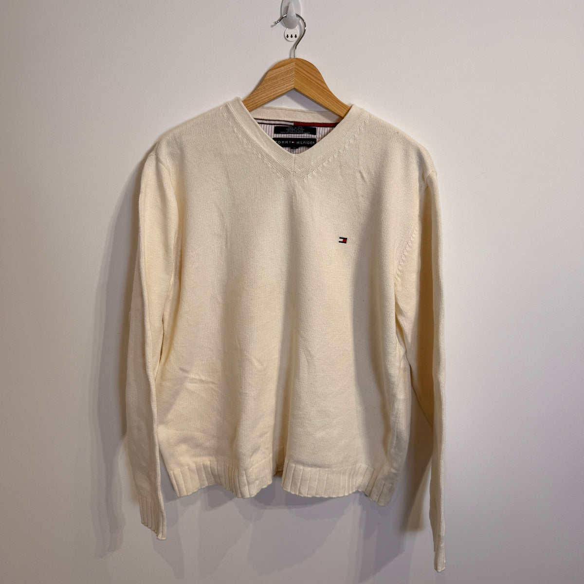 Tommy Hilfiger Cream 100% Cotton Jumper