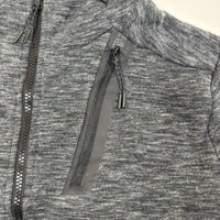 Champion zip up hoodie in dark heather grey