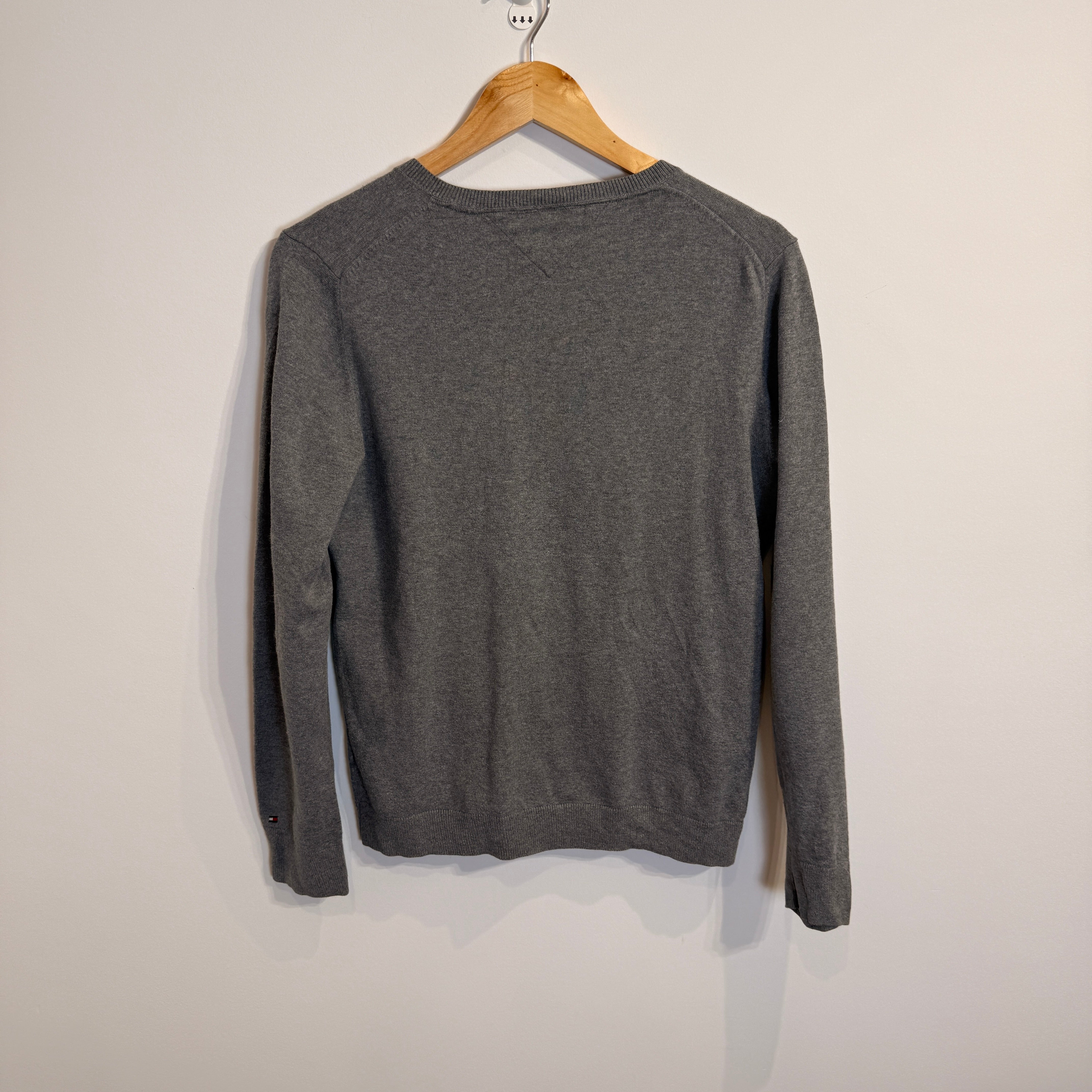 Tommy Hilfiger Light Grey “Under the Suit” V-Neck Jumper