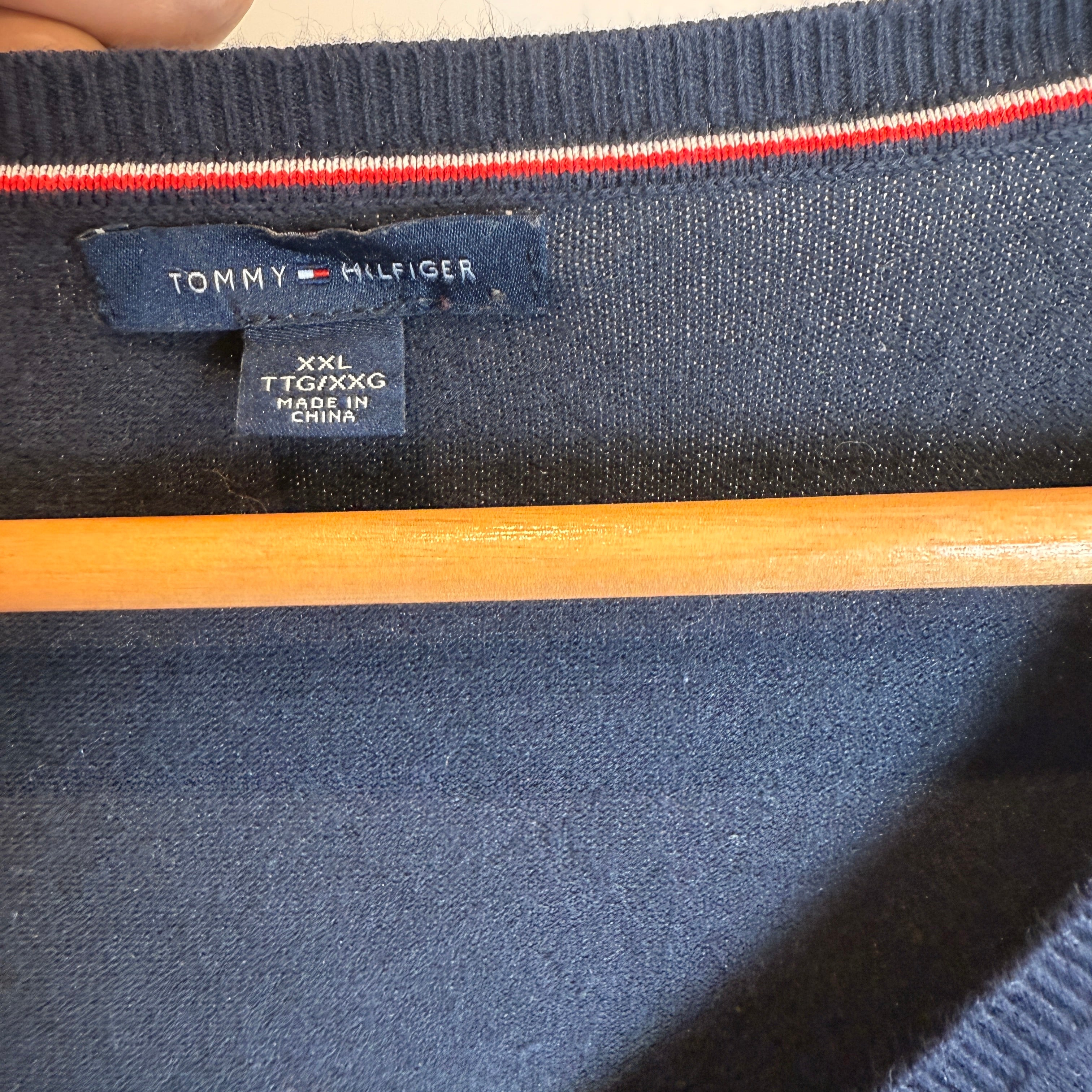 Tommy Hilfiger Navy Blue Cotton Jumper