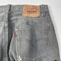 Levi's grey patched vintage jeans Rally Monte Carlo USA