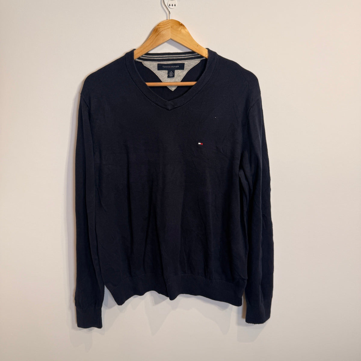 Tommy Hilfiger Navy Blue Cotton Jumper