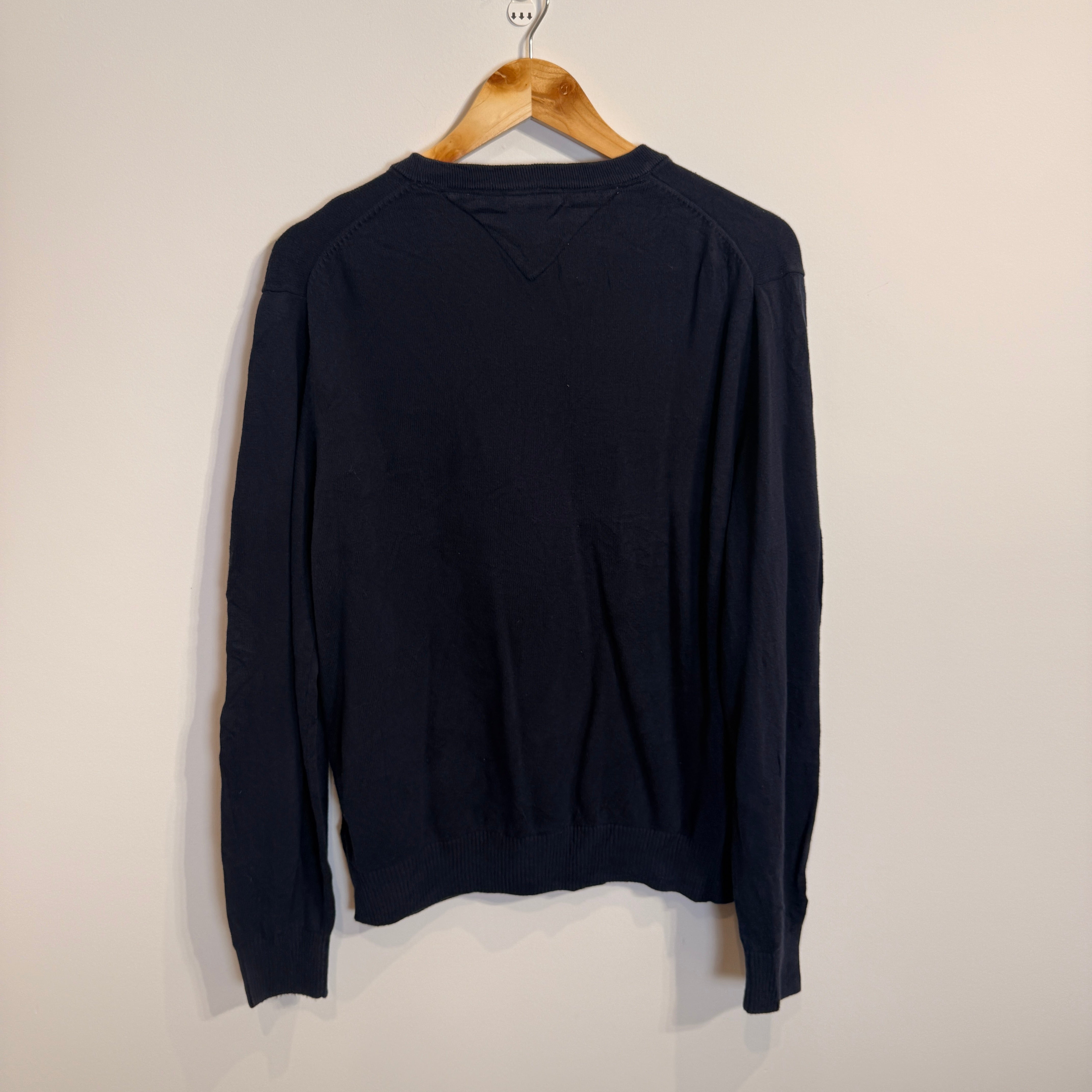 Tommy Hilfiger Navy Blue Cotton Jumper