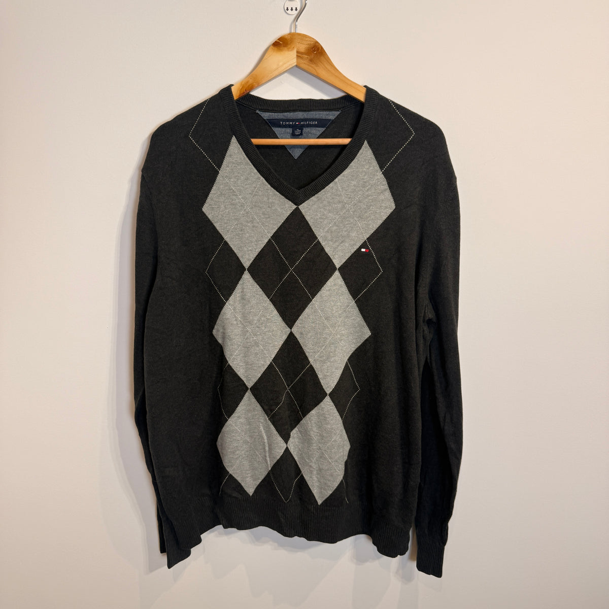 Tommy Hilfiger Grey Checkered Jumper