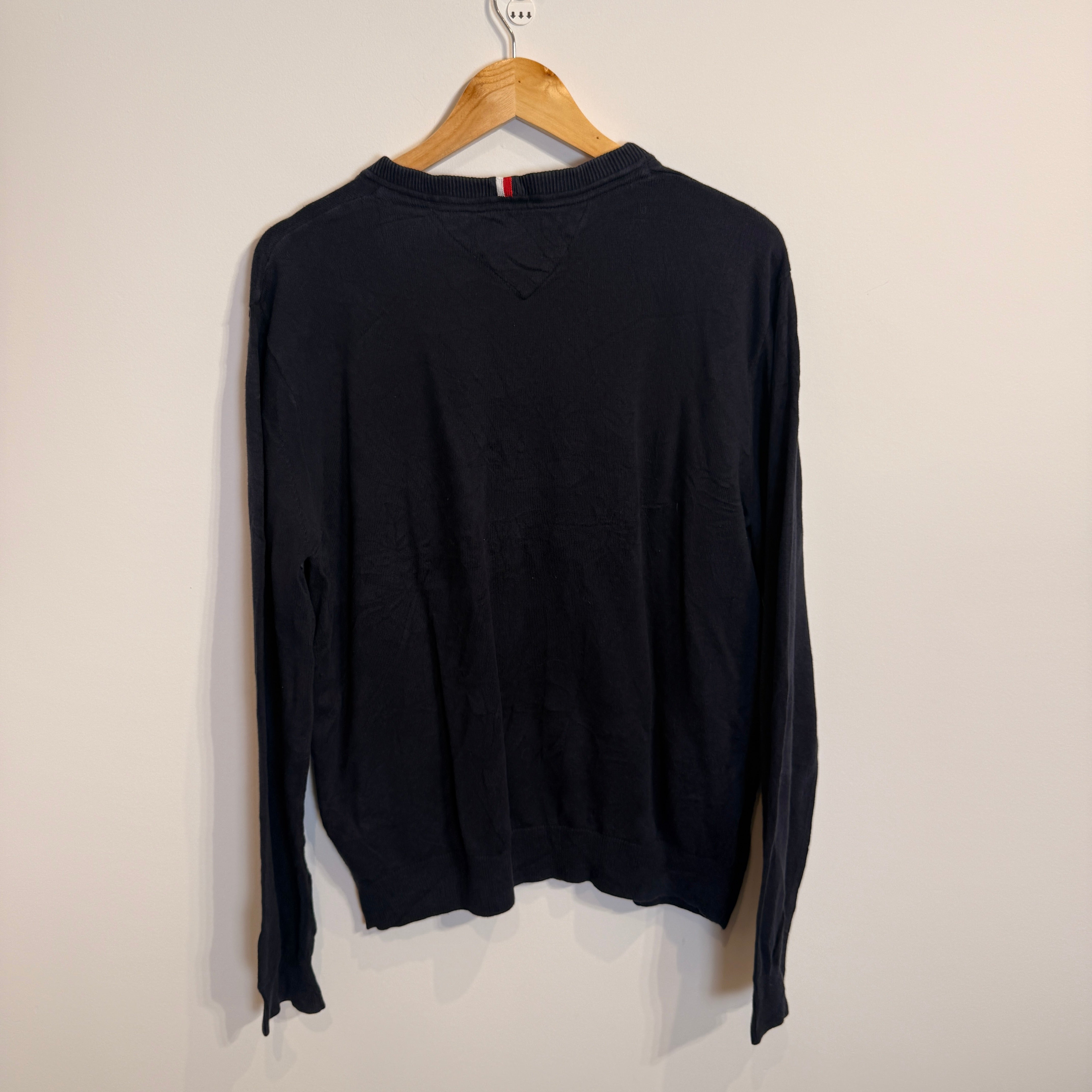 Tommy Hilfiger Navy Blue Cotton Jumper