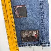 Custom Patched Levi's Blue Jeans with The Specials Graphics