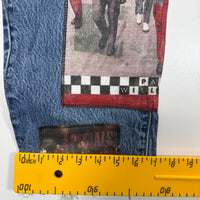 Custom Patched Levi's Blue Jeans with The Specials Graphics