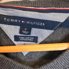 Tommy Hilfiger Prima Cotton Grey and Blue Striped Jumper