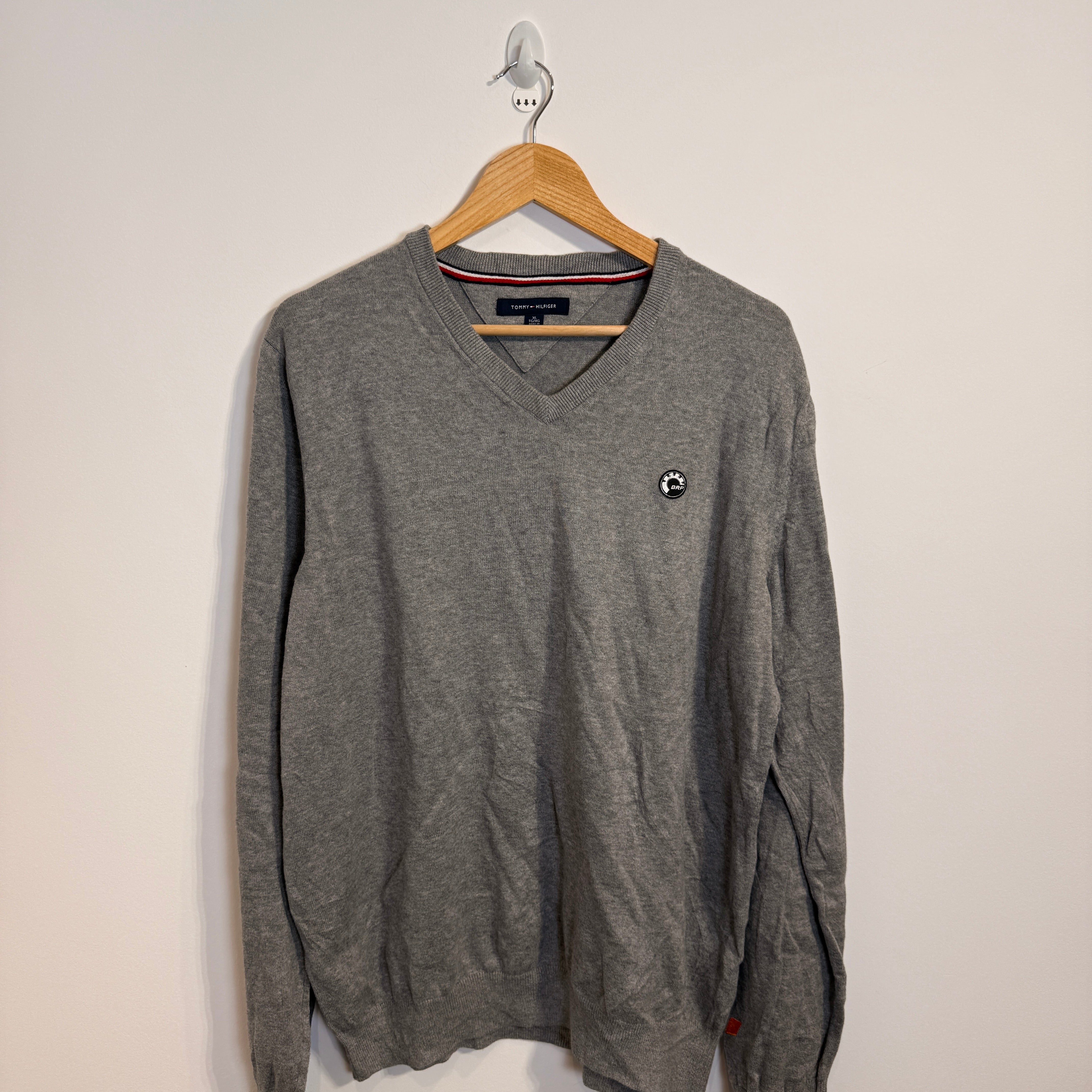 Tommy Hilfiger Ski Doo Collab V-Neck Grey Jumper