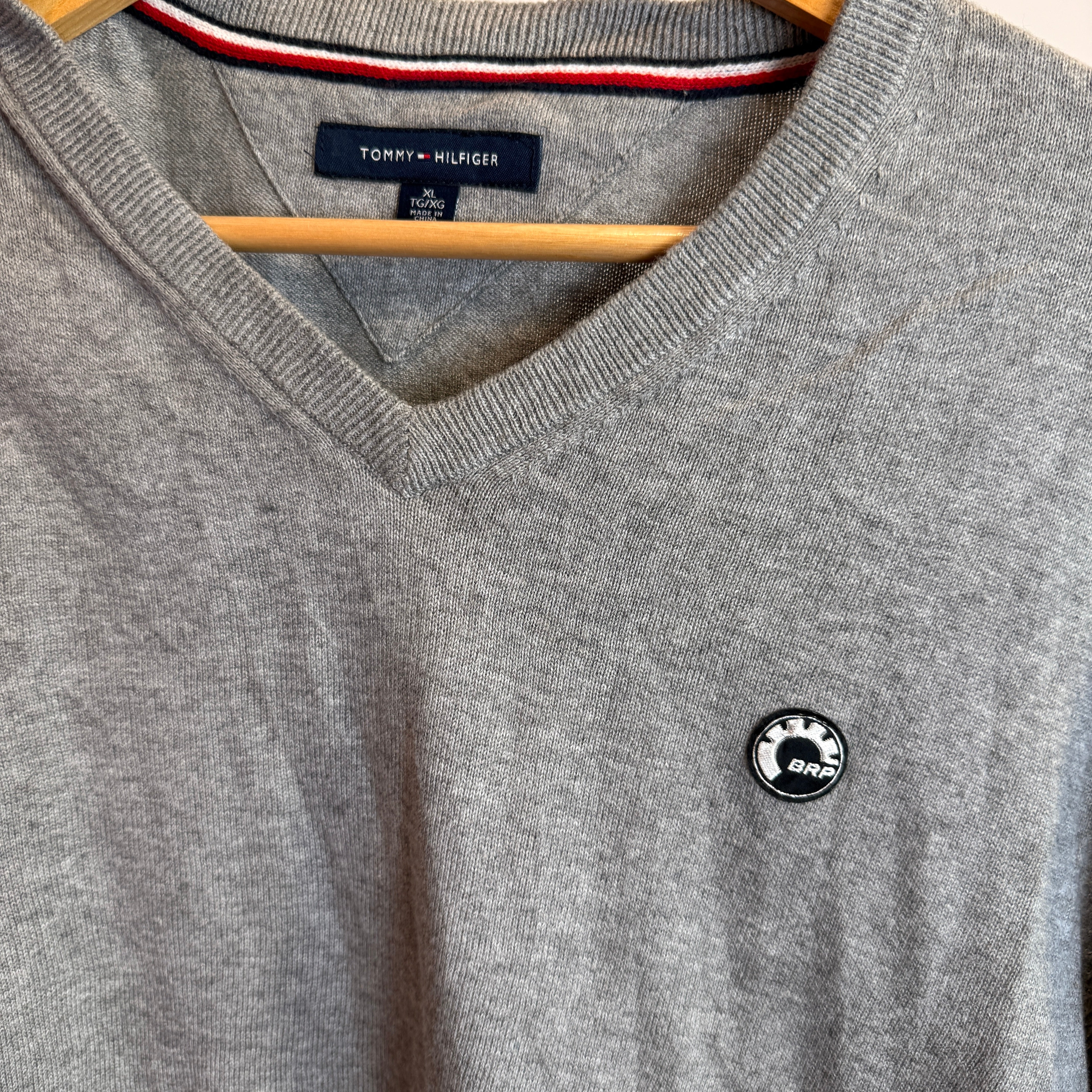 Tommy Hilfiger Ski Doo Collab V-Neck Grey Jumper