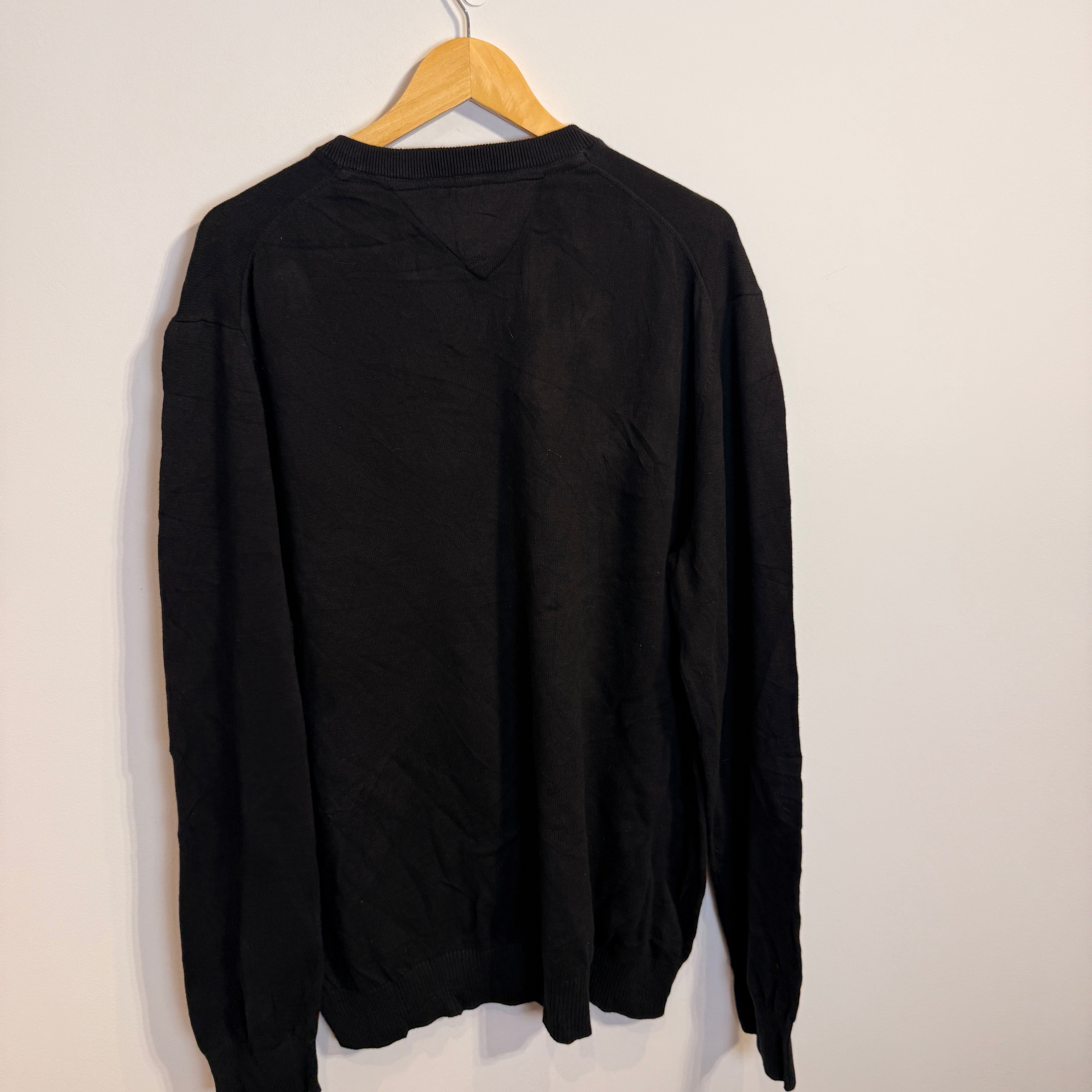 Tommy Hilfiger Black V-Neck Jumper