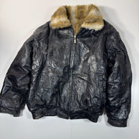 Vintage Valentino Fur and Leather Reversible Bomber Jacket by Valentino