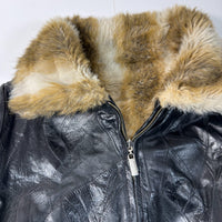 Vintage Valentino Fur and Leather Reversible Bomber Jacket by Valentino