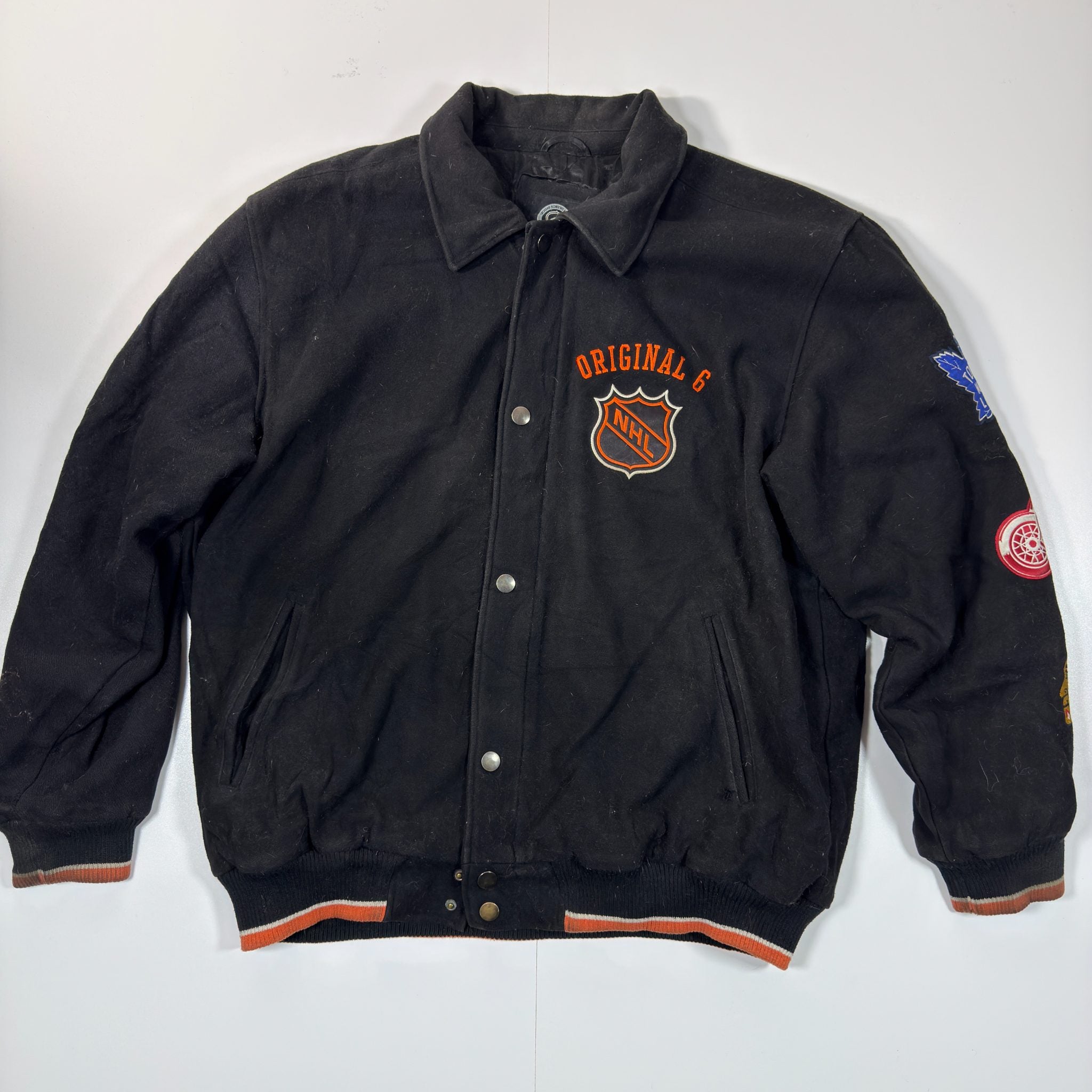 NHL Original Six Black Varsity Jacket