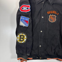 NHL Original Six Black Varsity Jacket