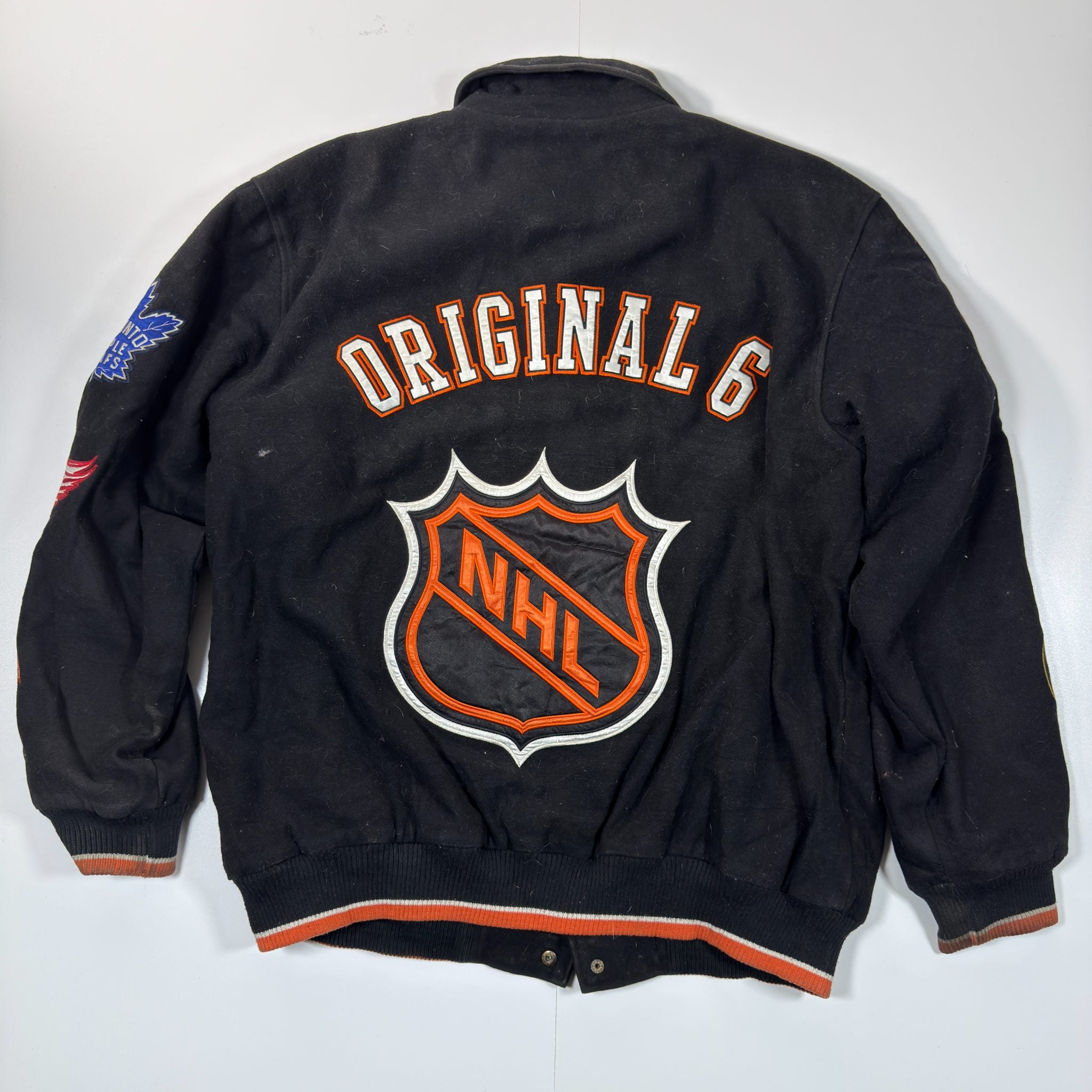 NHL Original Six Black Varsity Jacket