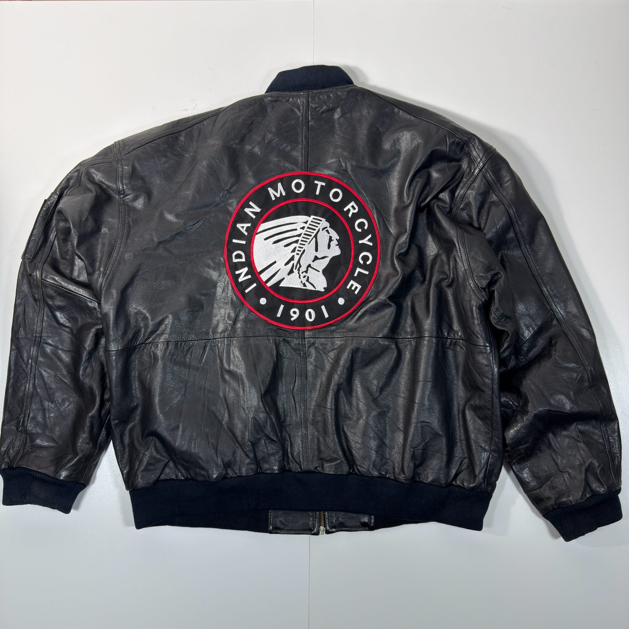 Indian Motorcycle Leather Bomber Jacket