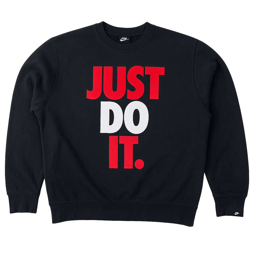 Nike Just Do It Sweatshirt Black Red White