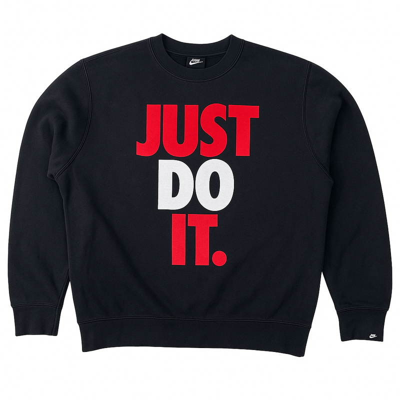 Nike Just Do It Sweatshirt Black Red White