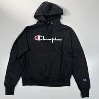 Champion Classic Black Hoodie with Logo